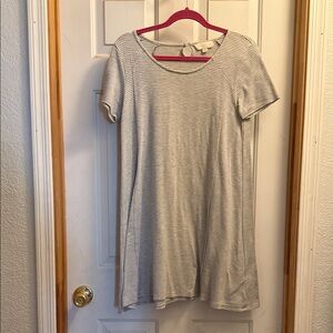 Olive & Oak Gray Striped Mini Dress